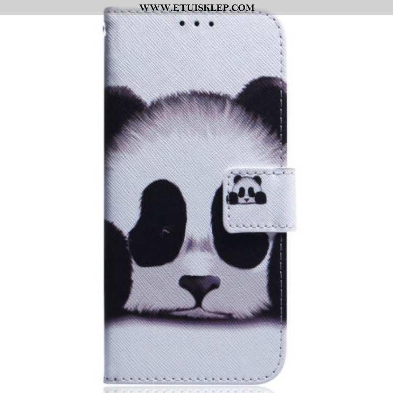Skórzany Futerał do Samsung Galaxy S23 5G z Łańcuch Moja Panda Na Smyczy